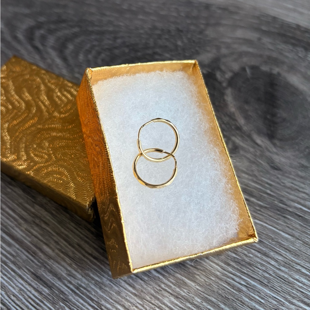 14k Solid Gold Hoop Earrings